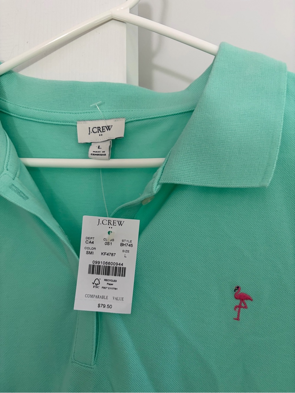 J. Crew Mint Green Polo Shirt Dress - Picture 2 of 2